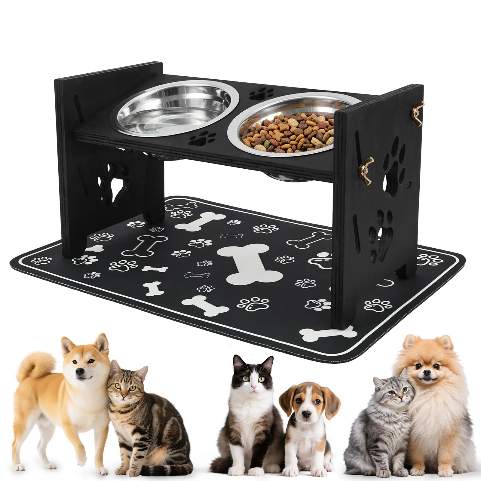 Royal Canin Food Medium - 높이 조절 가능한 이중 스테인리스 스틸